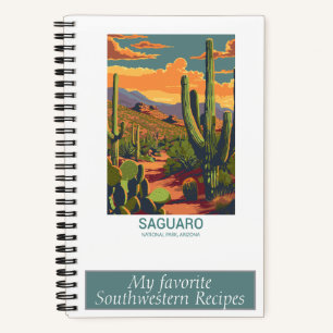Cuaderno de recetas de la vista panorámica retro S