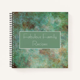 Cuaderno de recetas de mármol rústico