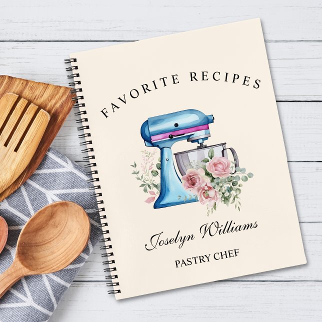 Cuaderno de recetas de mezclador de base turquesa  (Subido por el creador)