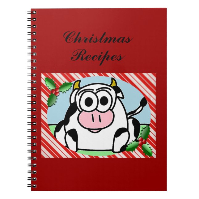 Cuaderno de recetas de Navidad de Carla Cow (Frente)