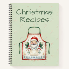 Cuaderno de recetas de Navidad del delantal de San