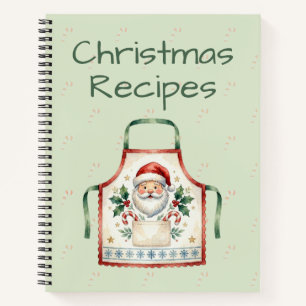 Cuaderno de recetas de Navidad del delantal de San