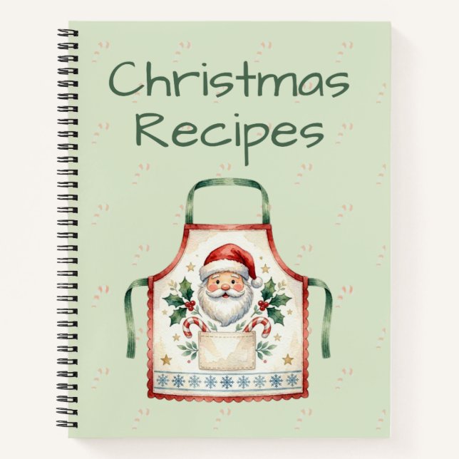 Cuaderno de recetas de Navidad del delantal de San (Anverso)