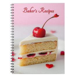 Cuaderno de Recetas de Panadería con Cereza Encima