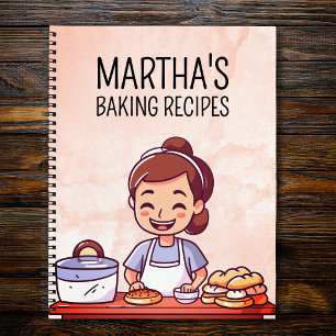 Cuaderno de recetas de panadería personalizadas Re