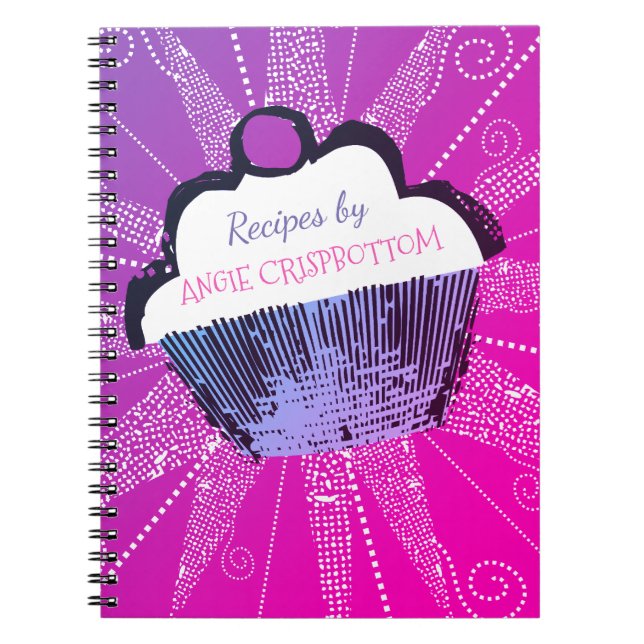 Cuaderno de recetas de pastelería de arte pop (Frente)