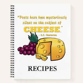 Cuaderno de recetas de "poesía y queso"