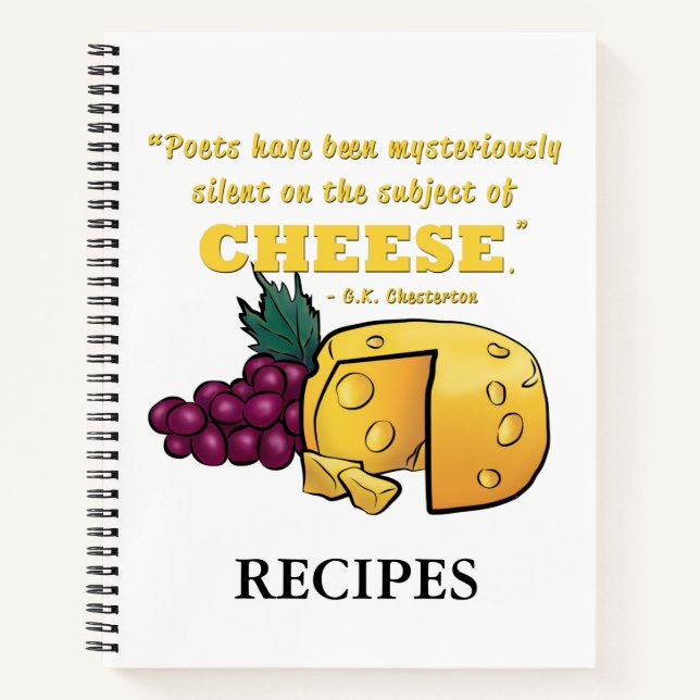 Cuaderno de recetas de "poesía y queso" (Anverso)