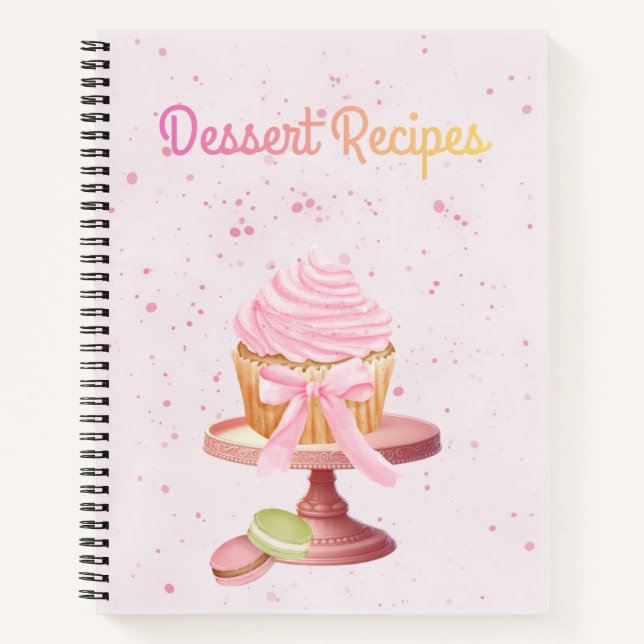 Cuaderno de recetas de postres de magdalenas (Anverso)