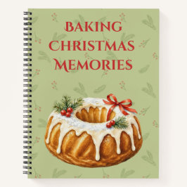 Cuaderno de recetas de recuerdos de Navidad hornea