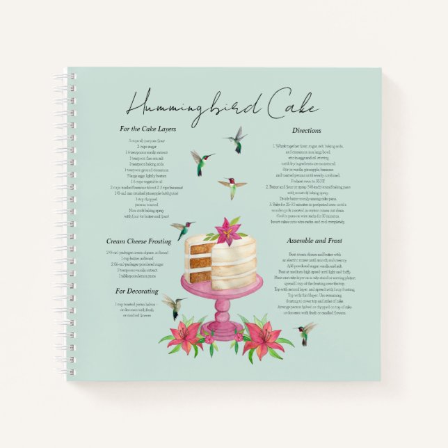 Cuaderno de recetas de tomate de coñac Hummingbird (Anverso)