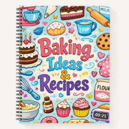Cuaderno de recetas en blanco divertido y lindo pa