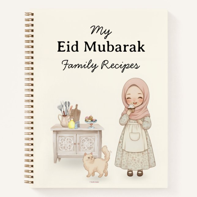 Cuaderno de recetas familiares Eid Mubarak (Anverso)