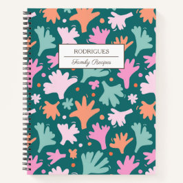Cuaderno de recetas familiares personalizadas verd