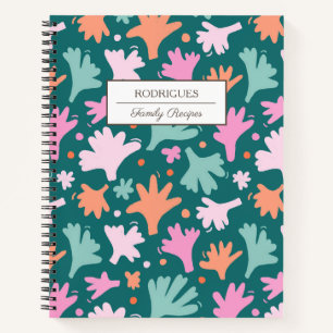Cuaderno de recetas familiares personalizadas verd