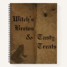 Cuaderno de recetas góticas de Halloween