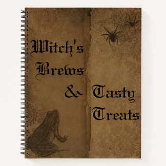 Cuaderno de recetas góticas de Halloween
