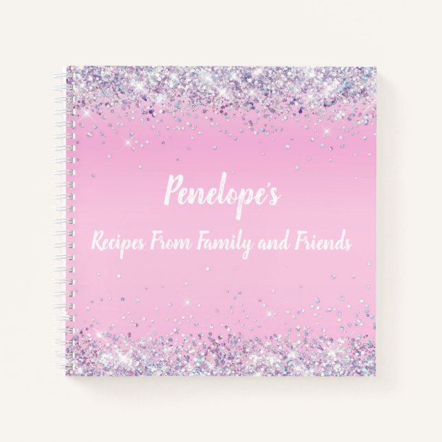 Cuaderno de recetas monográficas de Purpurina holo (Anverso)