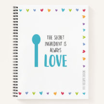 Cuaderno de recetas o Diario en el que escribir re