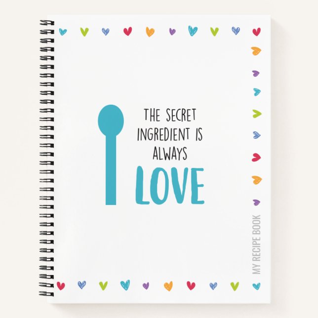 Cuaderno de recetas o Diario en el que escribir re (Anverso)