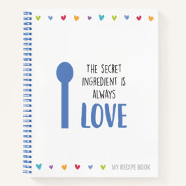 Cuaderno de recetas o Diario en el que escribir re