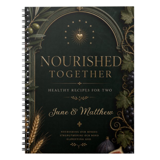 Cuaderno de Recetas para Parejas Nourished Togethe (Frente)