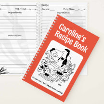 Cuaderno de recetas personalizadas con cubierta de