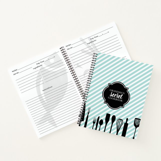 Cuaderno de recetas personalizadas con Utensilios  (Interior)