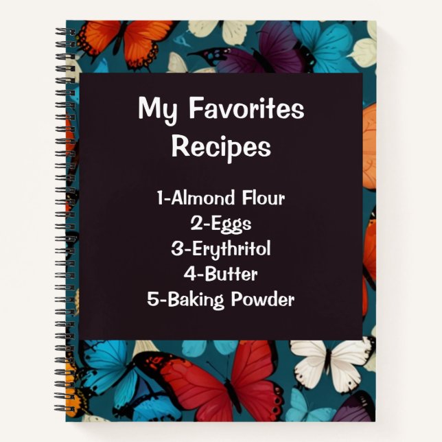 Cuaderno de recetas personalizadas de época modern (Anverso)