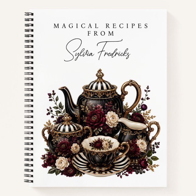 Cuaderno de Recetas Personalizadas - Juego de Té G (Anverso)