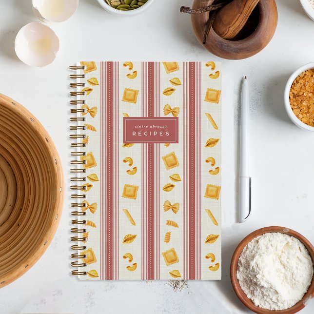 Cuaderno de recetas personalizadas Red | Pasta Mar (Subido por el creador)