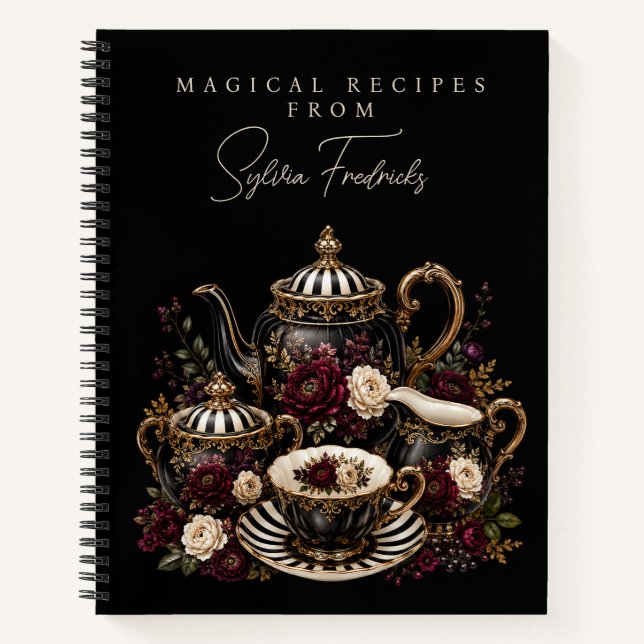 Cuaderno de Recetas Personalizado - Juego de Té Gó (Anverso)