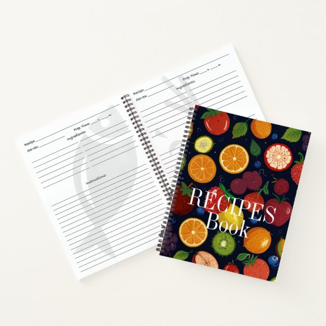 Cuaderno de Recetas Personalizado Vintage Moderno (Interior)
