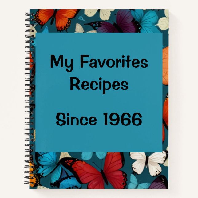Cuaderno de Recetas Personalizado Vintage Moderno (Anverso)