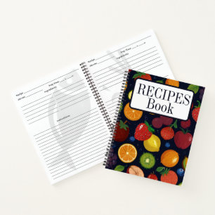 Cuaderno de Recetas Personalizado Vintage Moderno