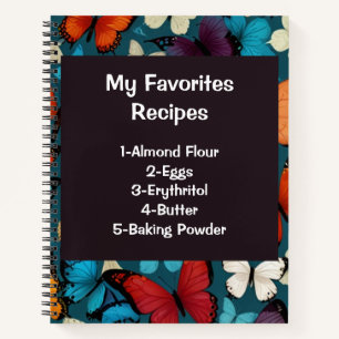 Cuaderno de recetas personalizado vintage moderno