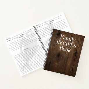 Cuaderno de Recetas Personalizado Vintage Moderno