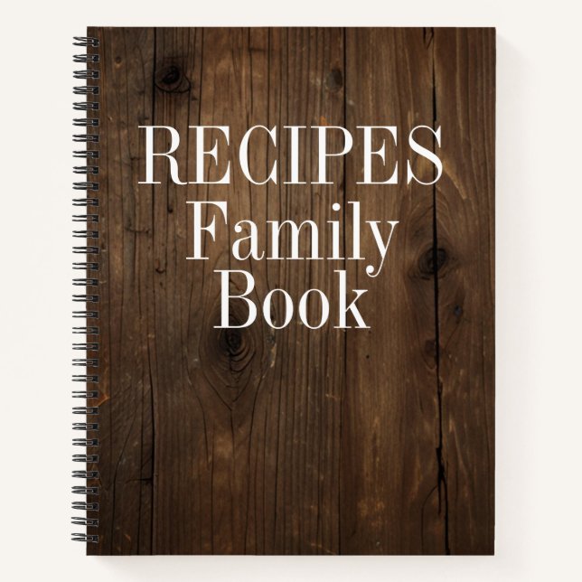 Cuaderno de Recetas Personalizado Vintage Moderno (Anverso)