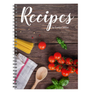 cuaderno de recetas rústicas de personalizable
