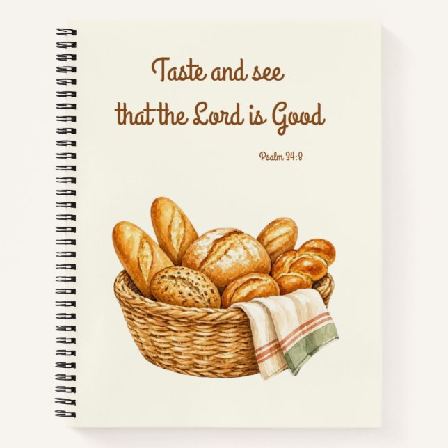 Cuaderno de Recetas Salmo 34:8 (Anverso)