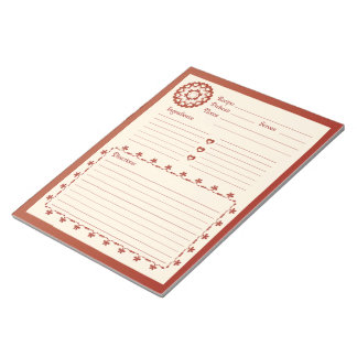 Cuaderno de recetas unidas por el amor - Rojo