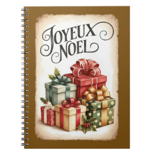 Cuaderno de regalo de Navidad Joyeux Noël