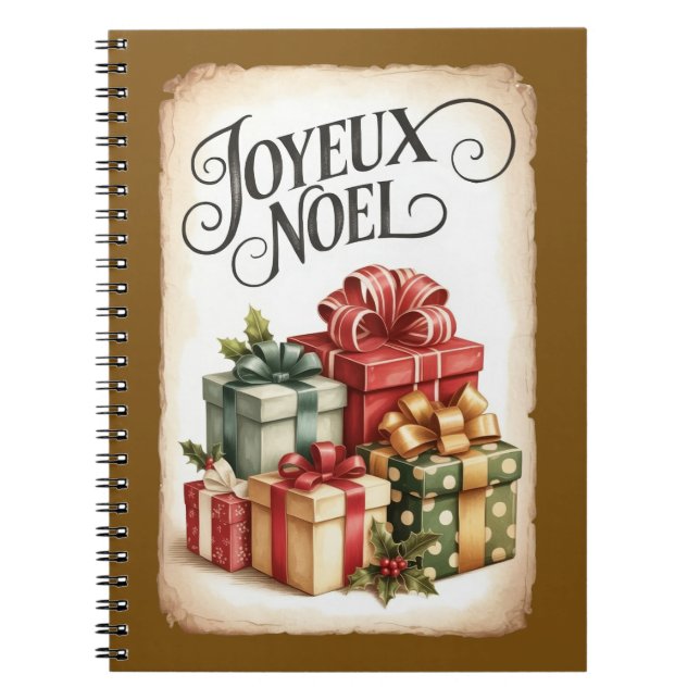 Cuaderno de regalo de Navidad Joyeux Noël (Frente)