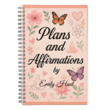 Cuaderno de regalo de planes y afirmaciones person