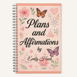 Cuaderno de regalo de planes y afirmaciones person