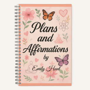 Cuaderno de regalo de planes y afirmaciones person