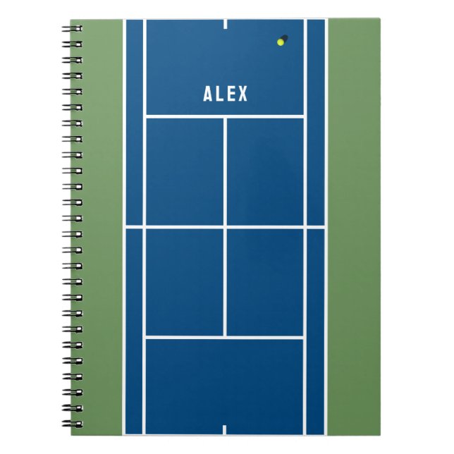Cuaderno de regalo de tenis personalizado (Frente)