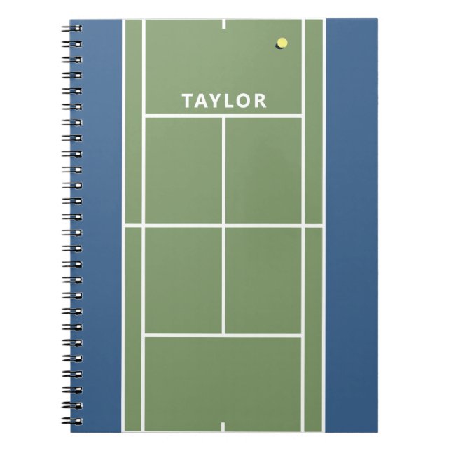 Cuaderno de regalo de tenis personalizado (Frente)