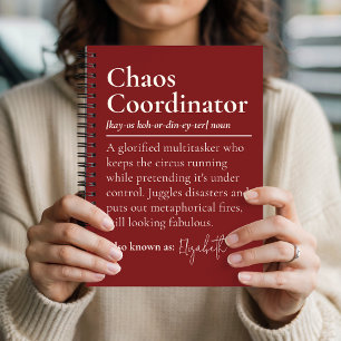 Cuaderno de regalo para jefe coordinador de caos p