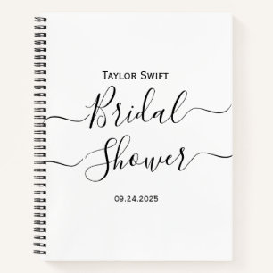 Cuaderno de regalos de boda con caligrafía elegant